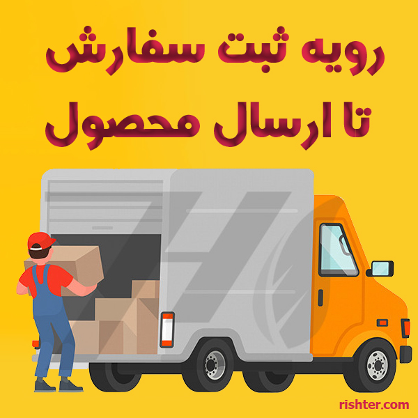 رویه ثبت سفارش تا ارسال 