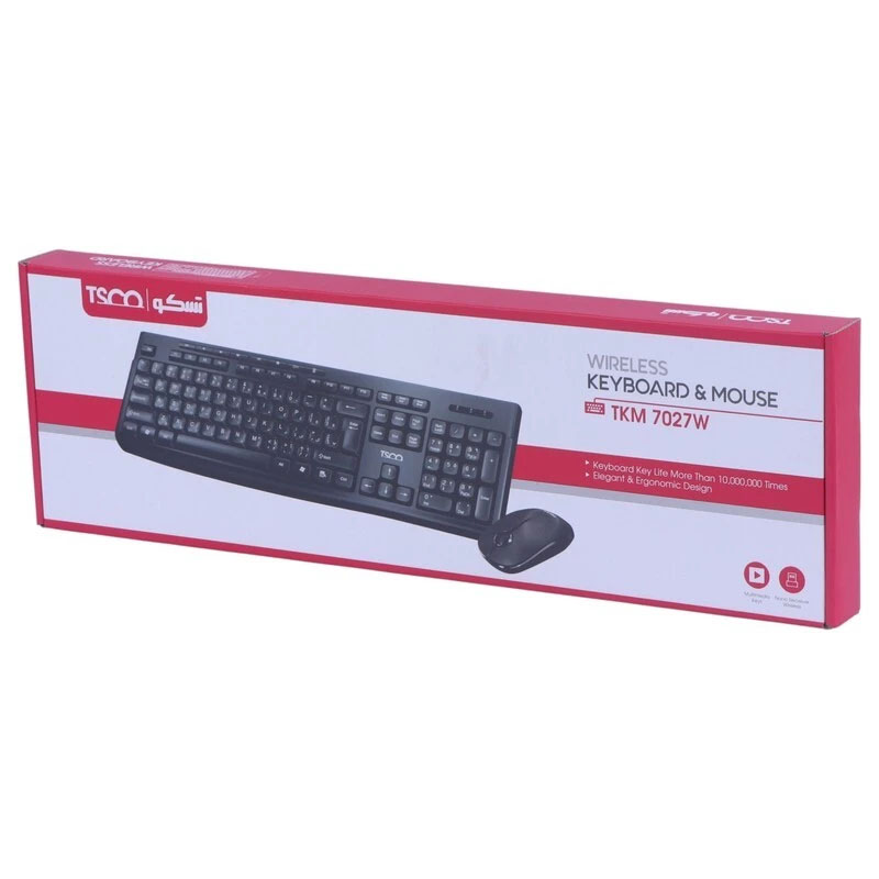 کیبرد و موس بیسیم تسکو TSCO TKM 7027W