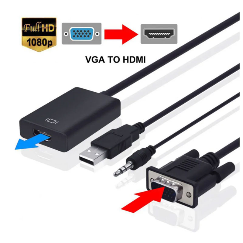 تبدل VGA به HDMI با صدا انزو ENZO VGA TO HDMI VG-51