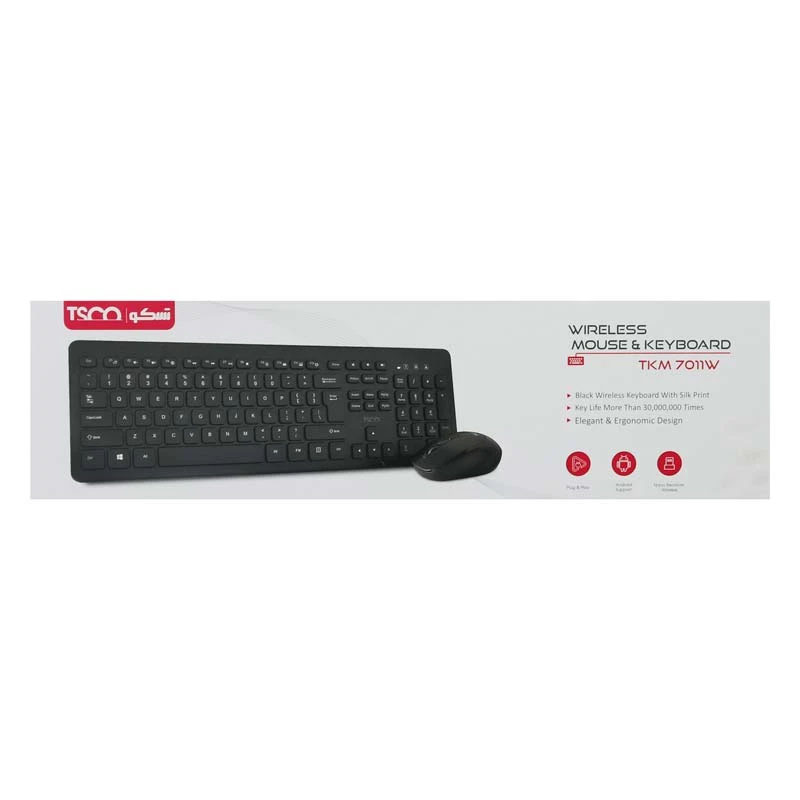 کیبرد و موس بیسیم تسکو TSCO TKM 7011W