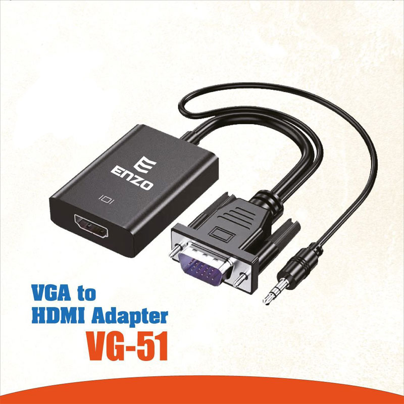 تبدل VGA به HDMI با صدا انزو ENZO VGA TO HDMI VG-51