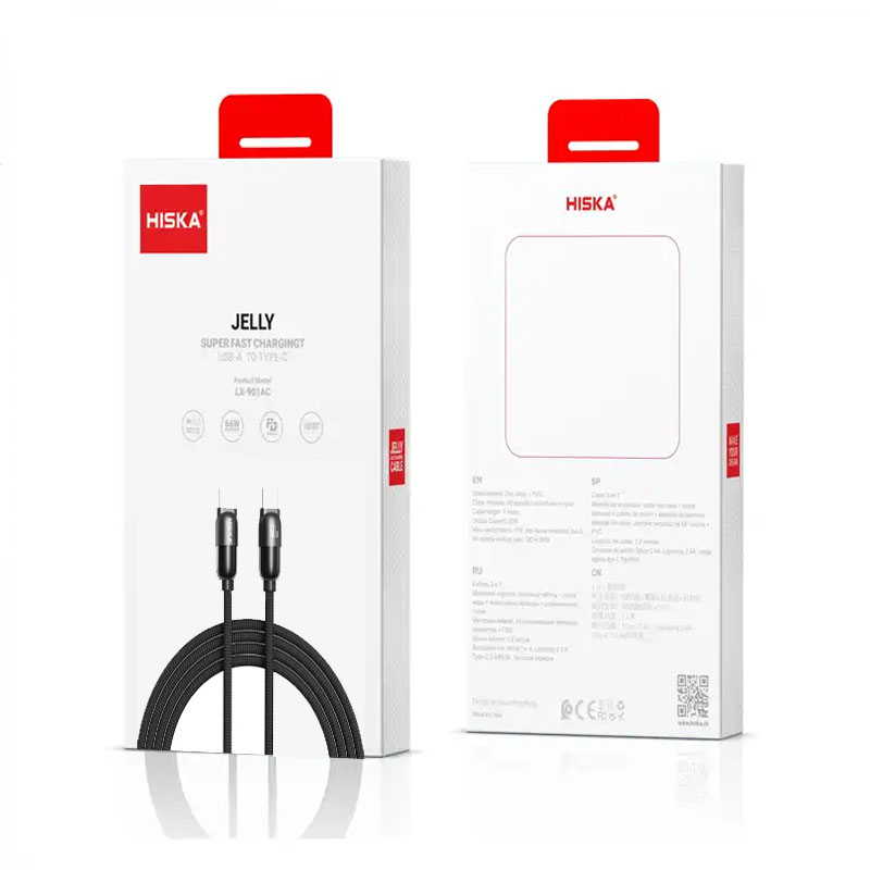 کابل شارژ هیسکا HISKA LX-901CC Type-C to Type-C 1M 60W