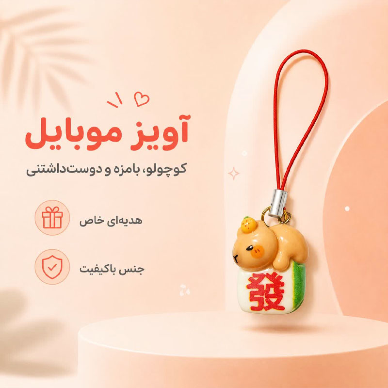 آویز موبایل و فلش خرس چینی