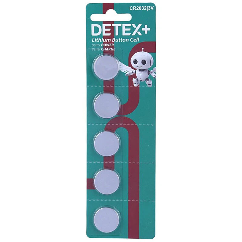 باتری سکه ای DETEX 2032- پک 5تایی