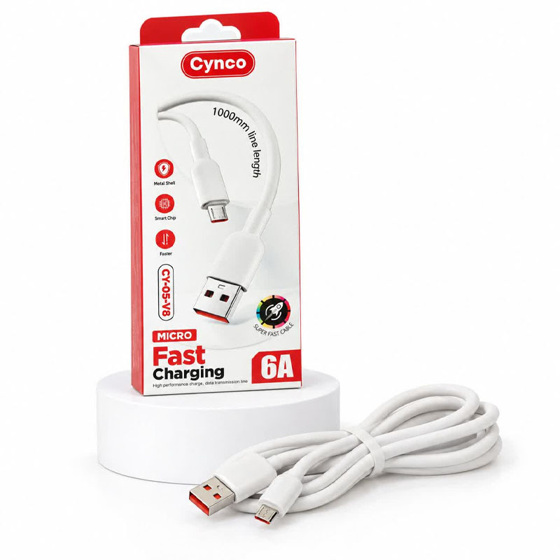 کابل شارژ میکرو CYNCO CY-05-V8 1M 6A