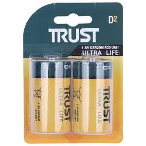 باتری سایز بزرگ Trust Ultra Life R20 - باتری D