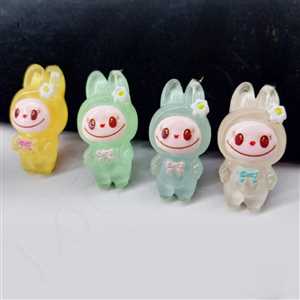 آویز موبایل و فلش لبوبو خرگوش شیشه ای