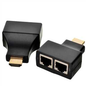تبدیل افزایش طول HDMI با کابل شبکه ( HDMI EXTENDER )  پک طلقی