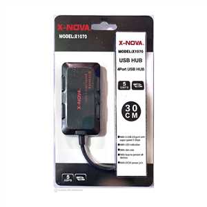 هاب 4 پورت X-NOVA X1070 30CM - USB 2.0