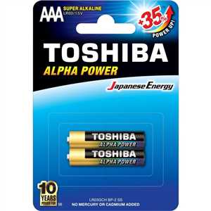باتری نیم قلم TOSHIBA ALPHA ALKALINE 