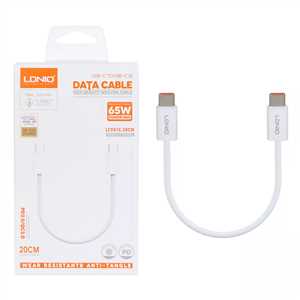 کابل شارژ LDNIO LC901C Type-C to Type-C 20CM 65W پاوربانک