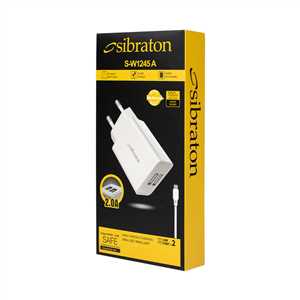 شارژر دیواری سیبراتون SIBRATON S-W1245A + کابل میکرو