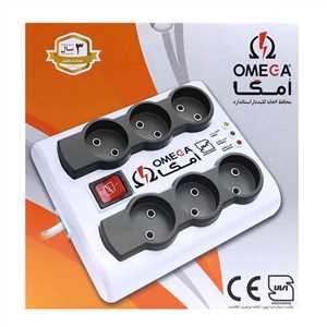 محافظ برق 6 خانه کلید دار امگا OMEGA P6000 1.5M