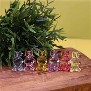 آویز و جاکلیدی خرگوش شیشه ای