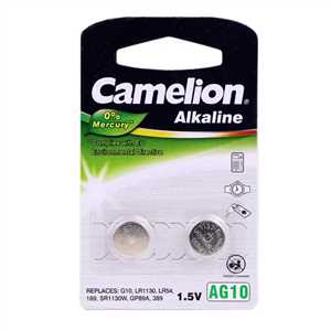 باتری سکه ای آلکالین Camelion Alkaline AG10 - پک 2 عددی