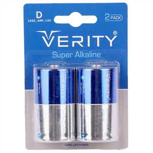 باتری سایز بزرگ VERITY SUPER ALKALINE - باتری D