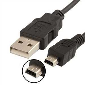 کابل MINI USB مشکی 50CM - کابل ذوزنقه