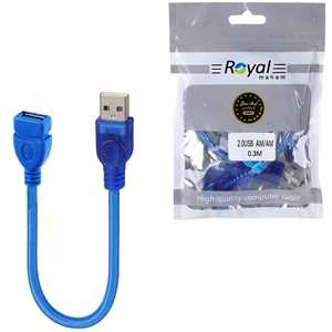 کابل افزایش USB رویال ROYAL USB CABLE 30CM