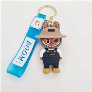 آویز و جاکلیدی لبوبو چشمک کلاه دار سیلیکونی