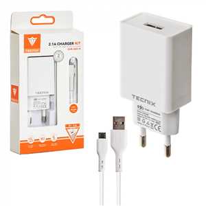 شارژر تکنیکس TECNIX CHR-065-M 2.1A + کابل میکرو