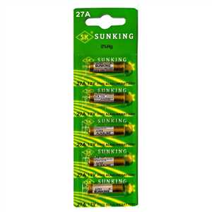 باتری SUNKING ALKALINE 27A - پک 5 تایی