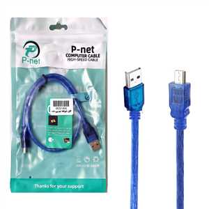 کابل MINI USB شیلدار پی نت p-net 50CM - کابل ذوزنقه