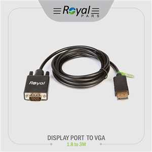 کابل DISPLAY به VGA رویال ROYAL DP TO VGA 4K 1.8M