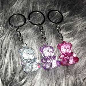 آویز و جاکلیدی خرس شیشه ای