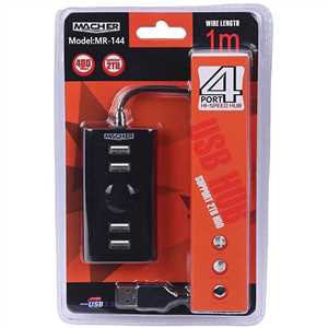 هاب 4 پورت مچر MACHER MR-144 USB 2.0