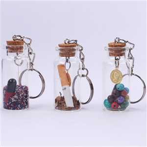 آویز و جاکلیدی قوطی شیشه ای کوچک