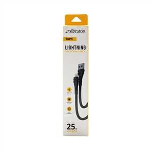 کابل شارژ آیفون سیبراتون SIBRATON S107i 25CM پاوربانک