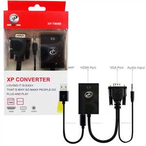 تبدل VGA به HDMI با صدا اکس پی - XP-T906E
