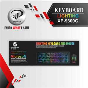 کیبرد و موس سیم دار گیمینگ اکس پی xp-9300G LIGHTING