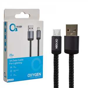 کابل شارژ میکرو اکسیژن OXYGEN LX-22 25CM 3A پاوربانک