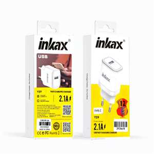شارژر دیواری اینکاکس INKAX Y29 2.1A + کابل TYPE C