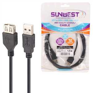 کابل افزایش USB سان وست SUNWEST USB CABLE 1.5M