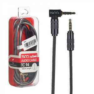 کابل صدا 1 به 1 تسکو AUX TSCO TC 94 1M - یکسرL فلزی