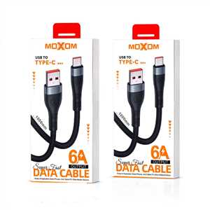 کابل شارژ TYPEC فست MOXOM 1M 6A