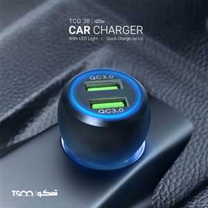 شارژر فندکی TCG 38 36W + کابل TYPE C