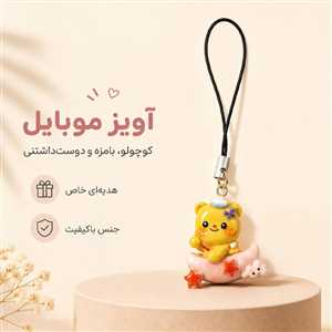آویز موبایل و فلش خرس قایق سوار
