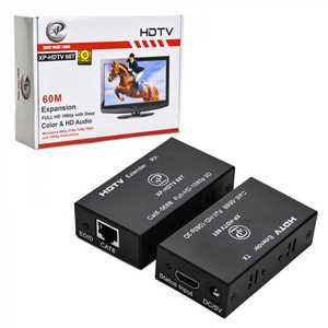 تبدیل افزایش طول HDMI با کابل شبکه ( HDMI EXTENDER XP-HDTV 60T 60M )