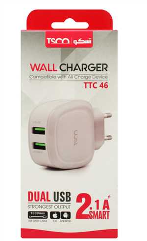 شارژر دیواری تسکو TSCO TTC46 + کابل میکرو