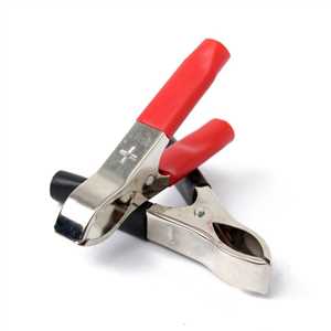 گیره اتصال سر باتری خودرو سایز متوسط (یک جفت قرمز و مشکی)