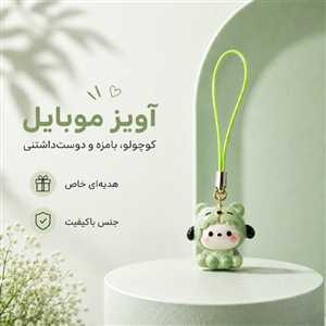 آویز موبایل و فلش نوزاد لباس خرسی 